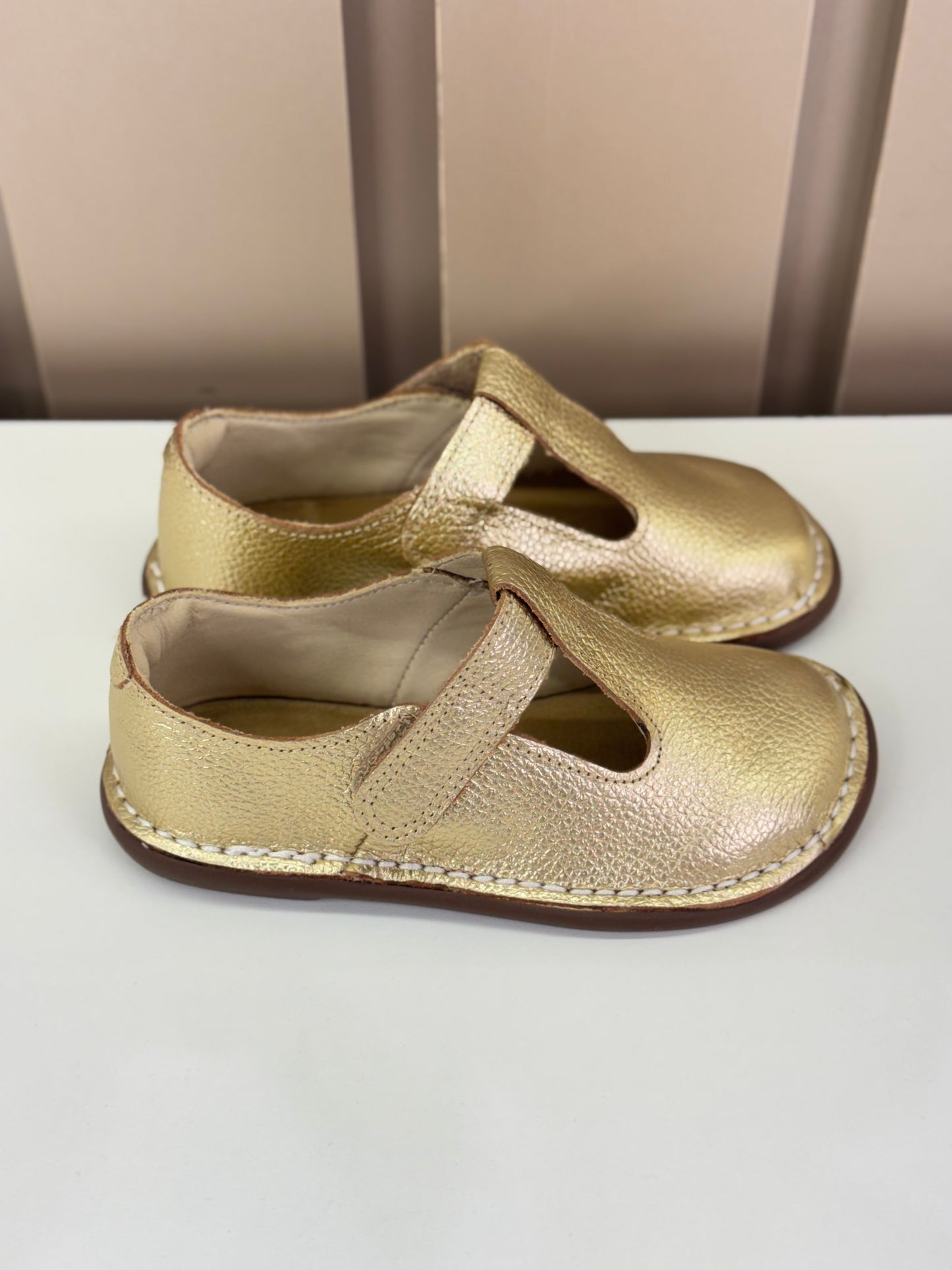Sapato Infantil Couro Colegial Dore - Petit Cheval