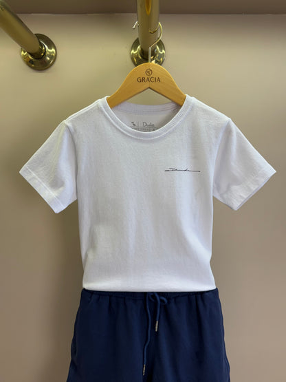 Shorts Infantil Piquet Cordão Marinho - Dudes