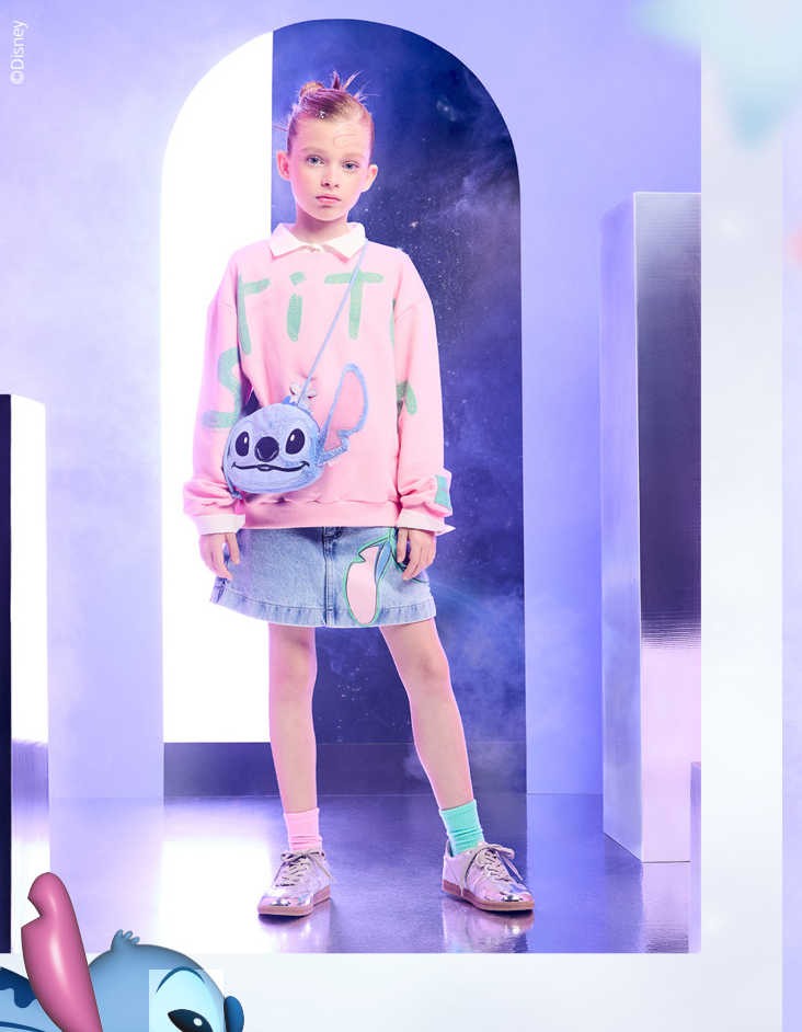 Casaco de Moletom Infantil Stitch Blossom - Animê