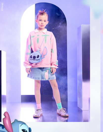 Casaco de Moletom Infantil Stitch Blossom - Animê