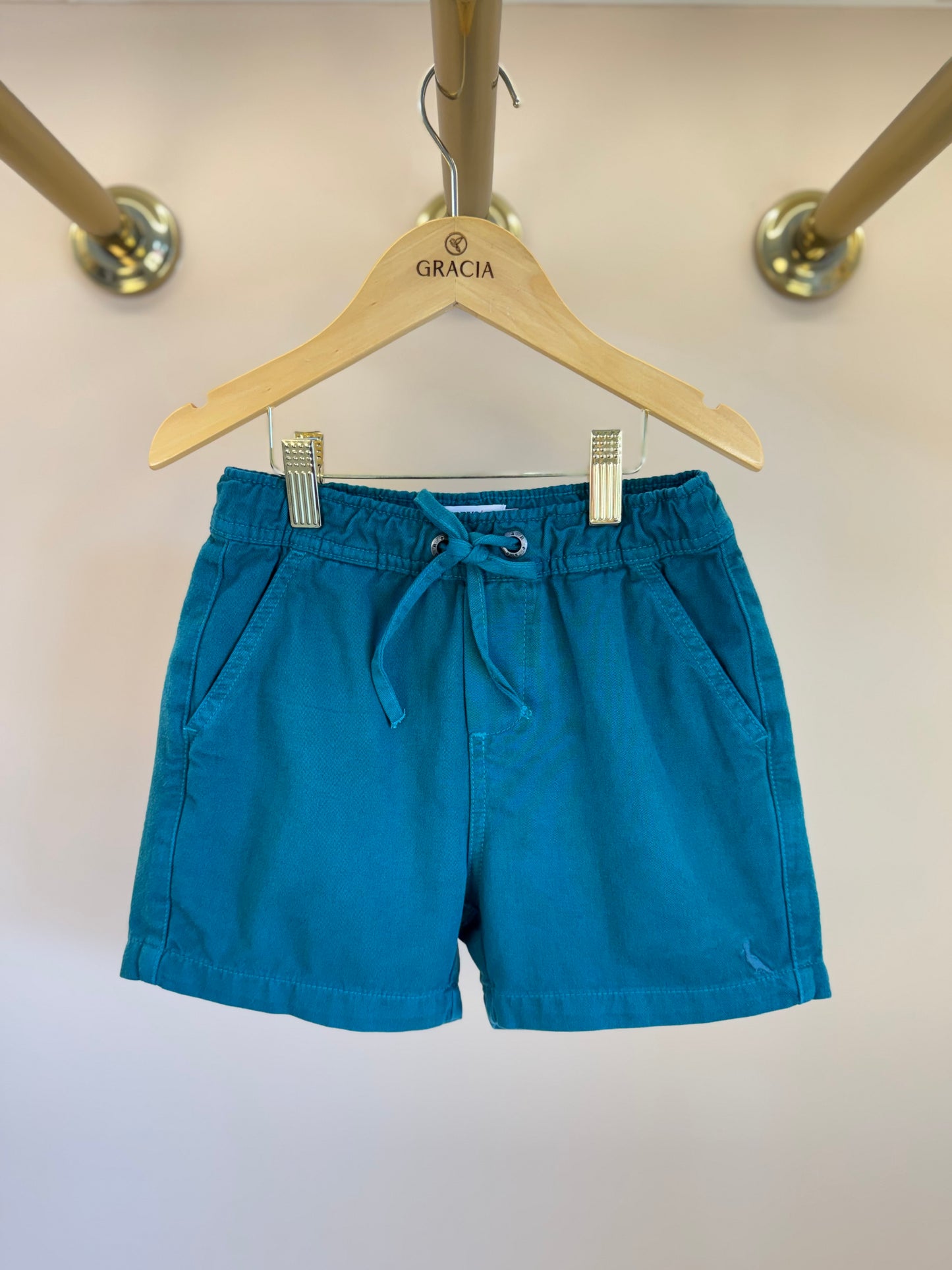 Short Infantil Mini Elástico Light Azul Petróleo - Reserva Mini