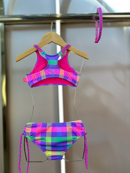 Biquíni Infantil Cropped Rose Sweet Color - Siri Kids