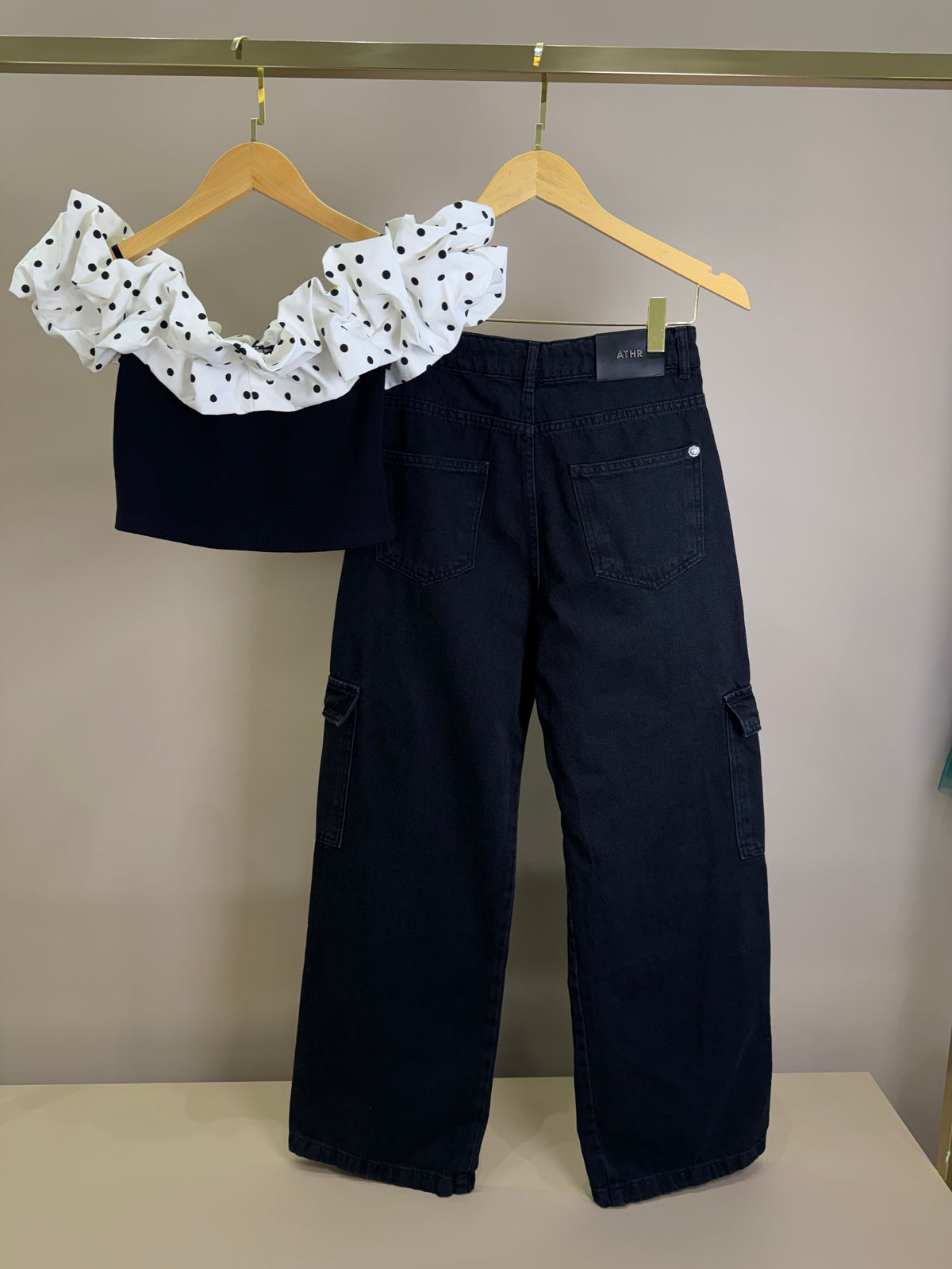 Calça Teen Jeans Cargo Preta – Authoria