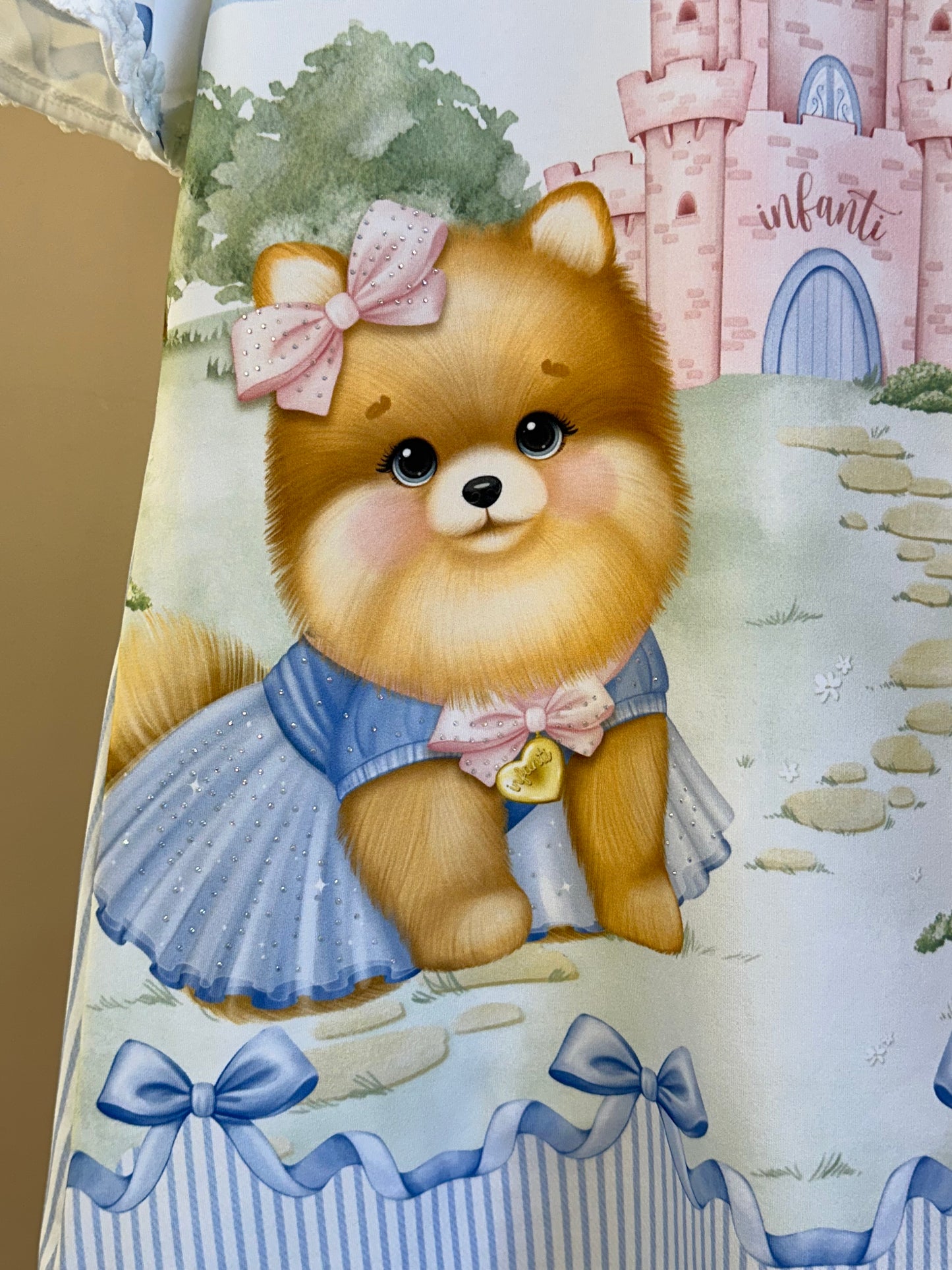 Vestido Infantil Trapézio Spitz Azul  - Infanti