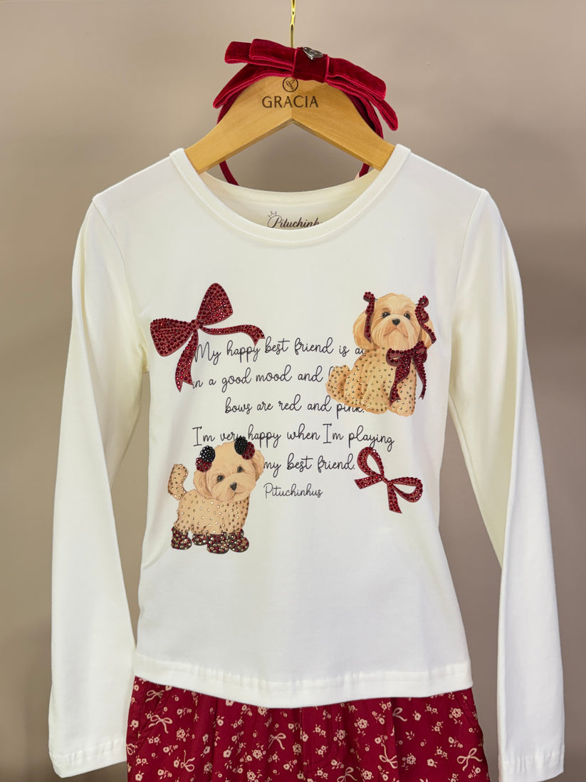 Blusa Infantil Best Friends Cristal - Pituchinhus