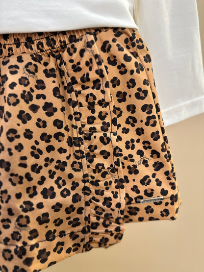 Conjunto Infantil Blusa Ursinha Love e Saia-shorts  Sarja Babadinho Oncinha - Pituchinhus