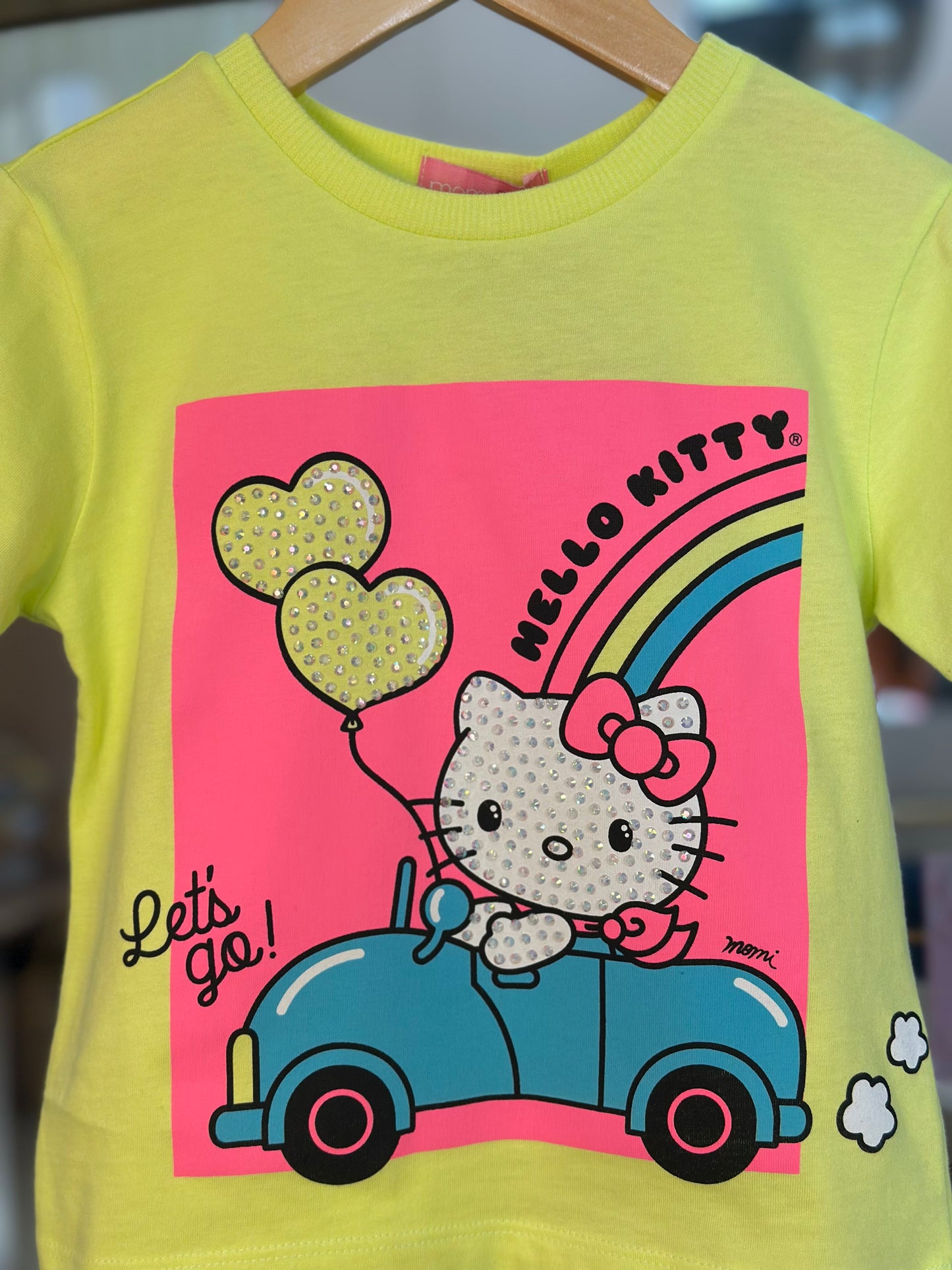 Blusa Infantil Hello Kitty Carro Verde Melão - Momi