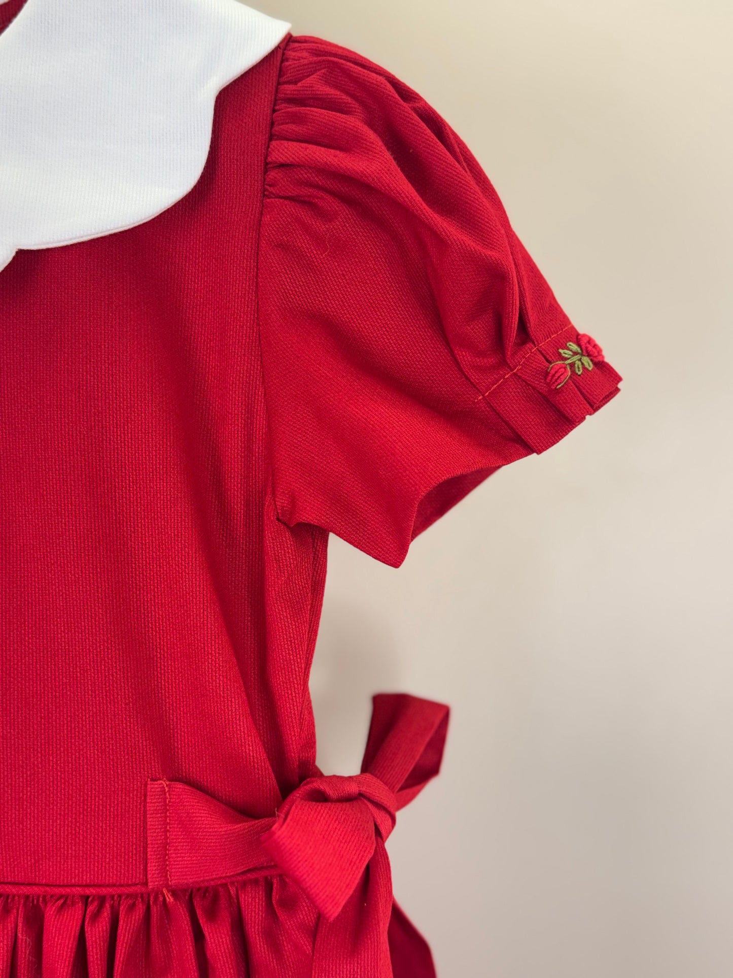 Vestido Infantil Clássico Algodão Princesa Leia Vermelho - Gracia