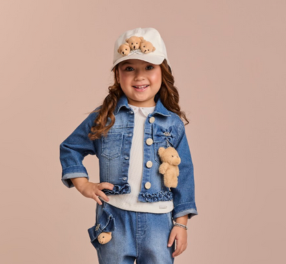Jaqueta Infantil Ursinho Jeans - Gabriela Aquarela