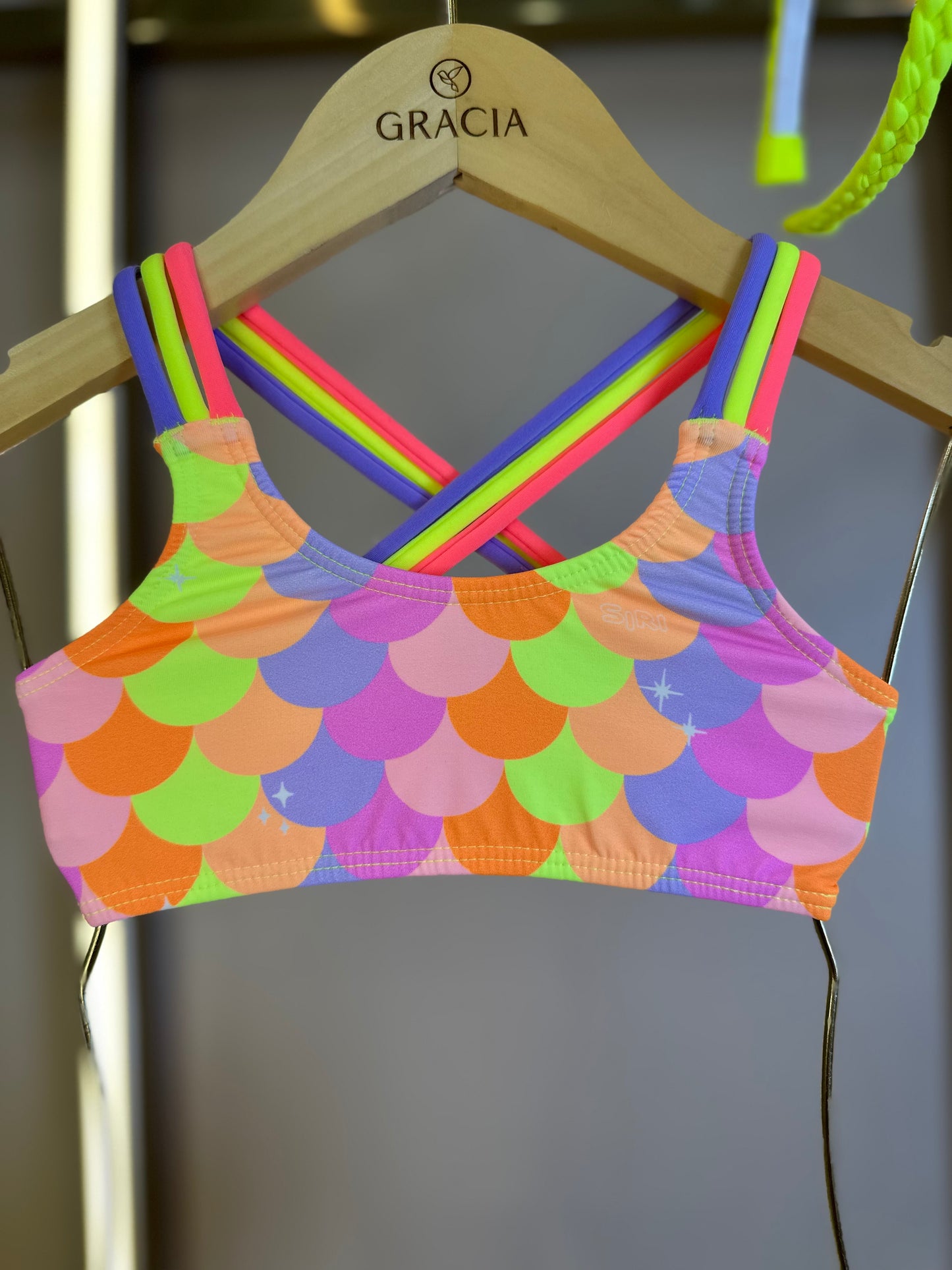 Biquíni Infantil Faixinha Fernanda Sereia Candy - Siri Kids