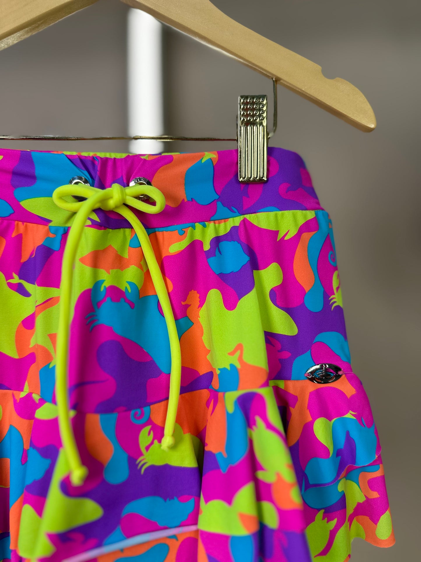 Saia-shorts Infantil Amanda Oceano Camuflado - Siri Kids