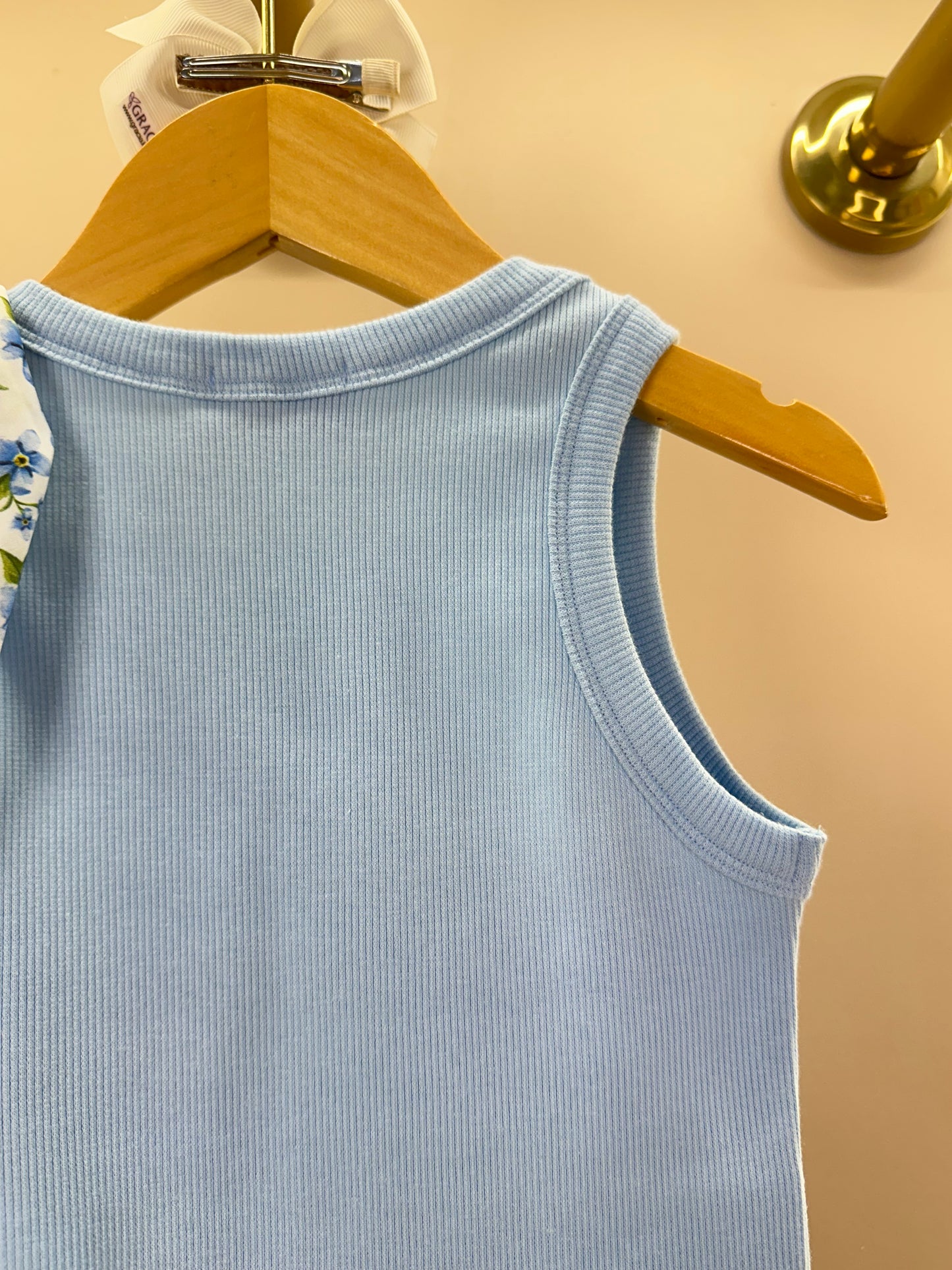 Blusa Infantil Regata Lenço Floral - Luluzinha