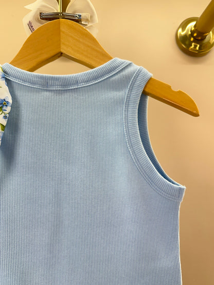 Blusa Infantil Regata Lenço Floral - Luluzinha