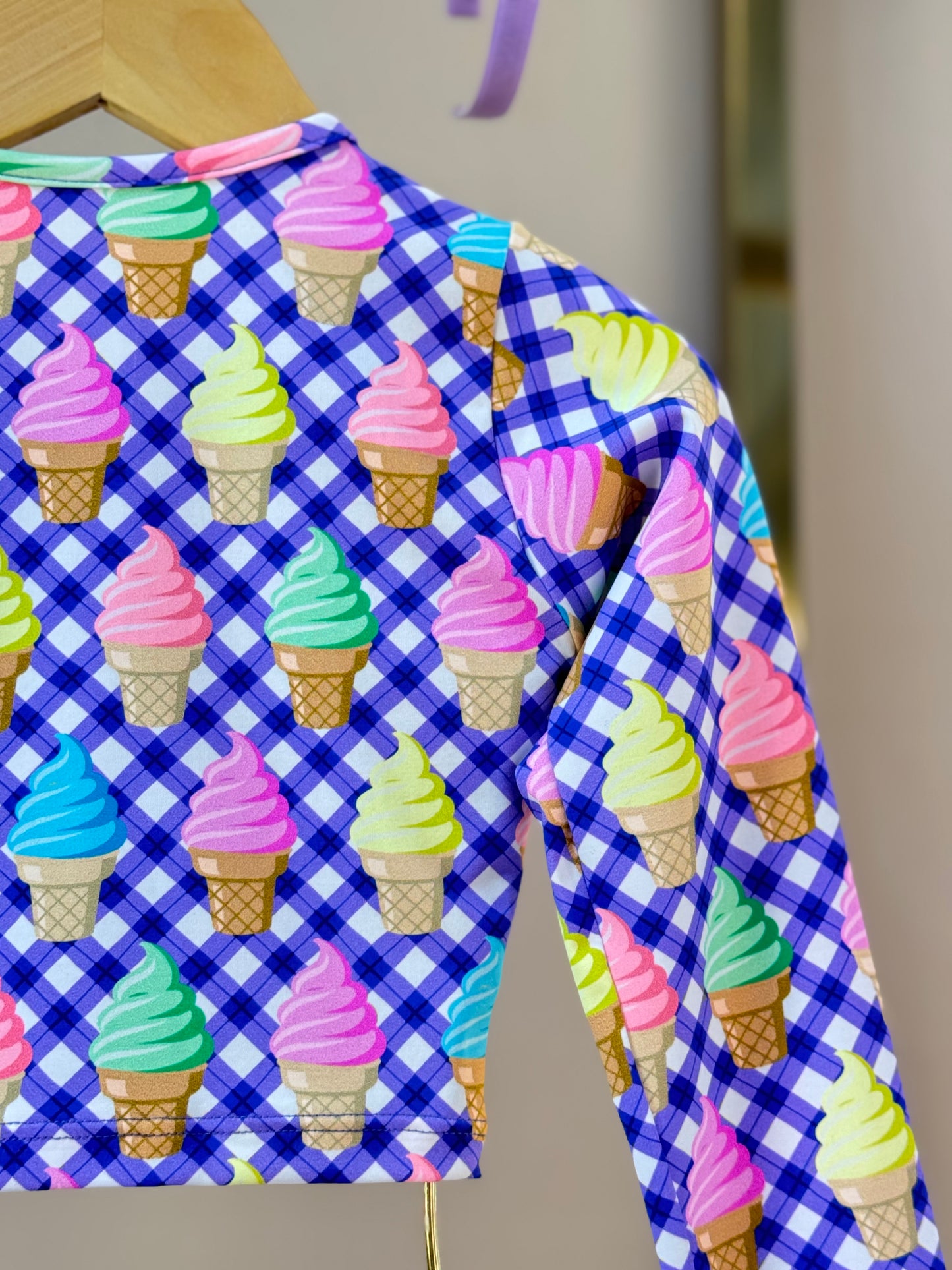 Biquíni Infantil Cropped ML Bianca Ice Cream - Siri Kids