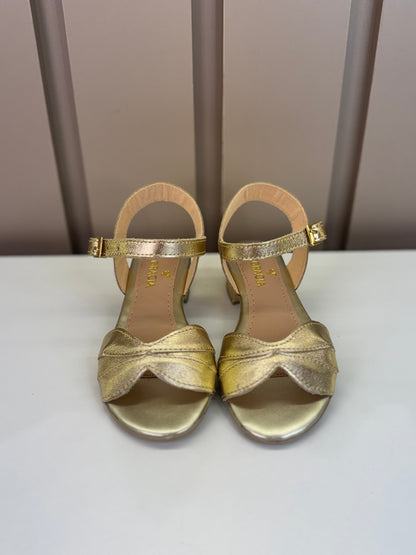 Sandália Infantil Saltinho Flor Dourada - Gracia