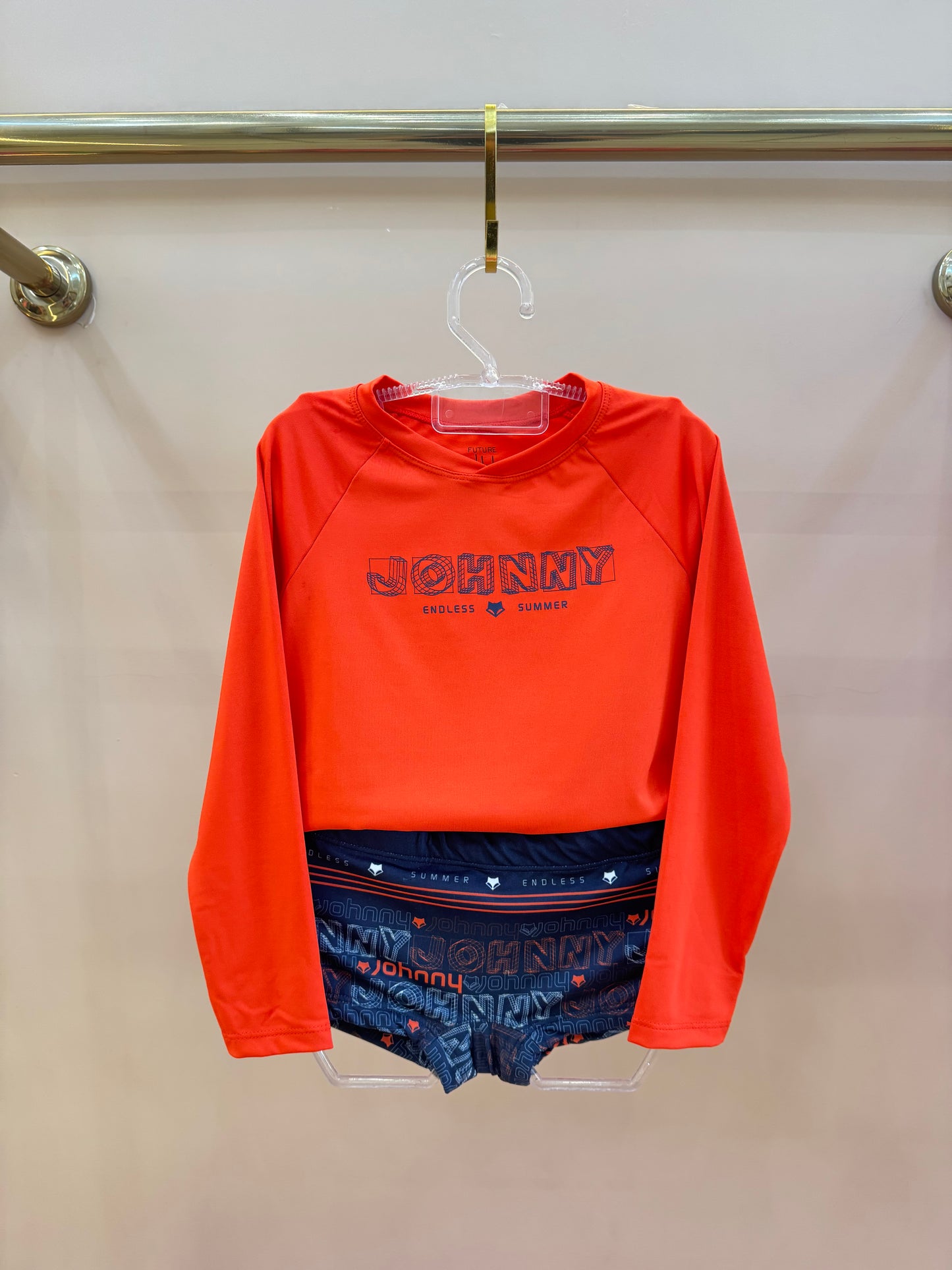 Conjunto Infantil Blusa Manga Longa Summer e Sunga Est. LJ - Little Johnny
