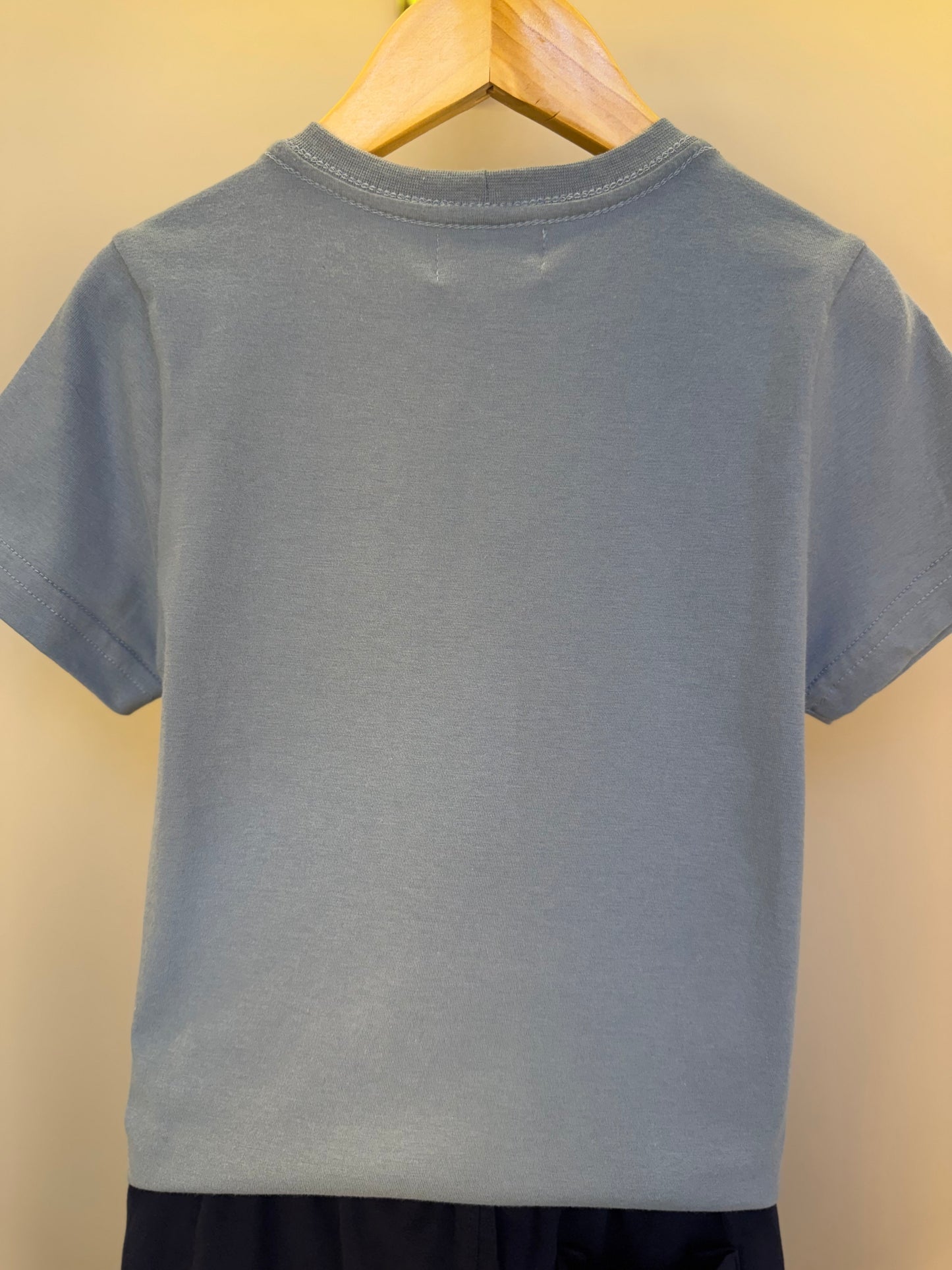 Conjunto Infantil Camiseta Teddy Sumer Delavê e Bermuda Moletom Elastano Elástico Listrado - Dame