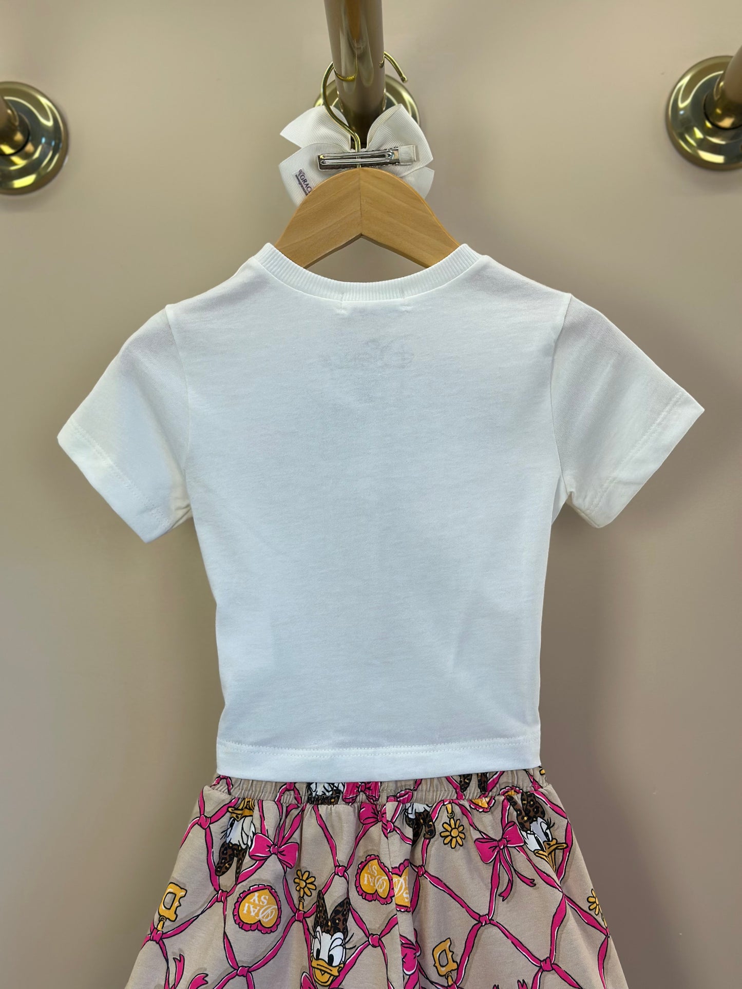 Conjunto Infantil Blusa Daisy e Saia Estampa Disney - Momi