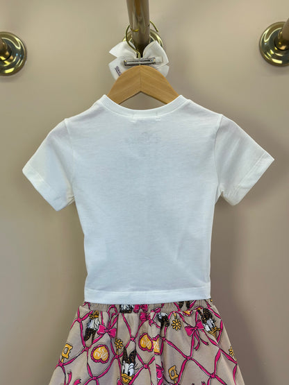 Conjunto Infantil Blusa Daisy e Saia Estampa Disney - Momi