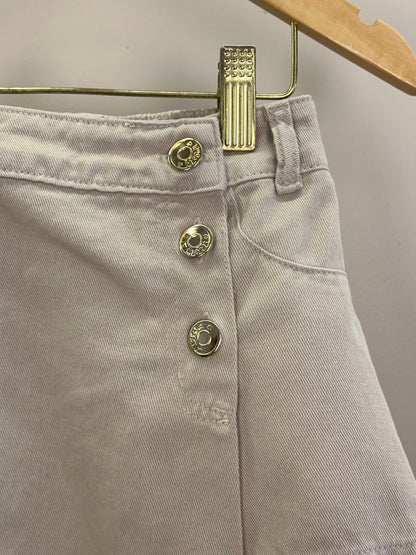 Shorts-Saia Infantil Sarja com Botões - Momi