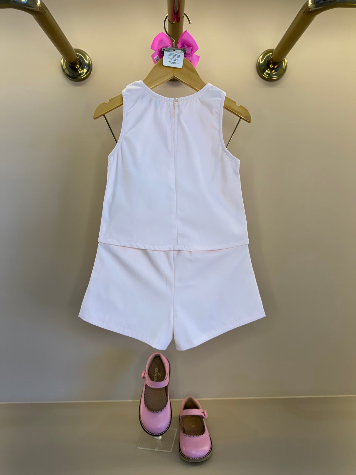 Conjunto Infantil Blusa e Shorts Bege Florestinha Colorida - Mon Sucré