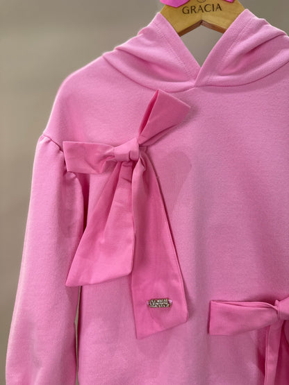 Conjunto Infantil Casaco e Calça Moletom Rosa Girly - Animê Petite