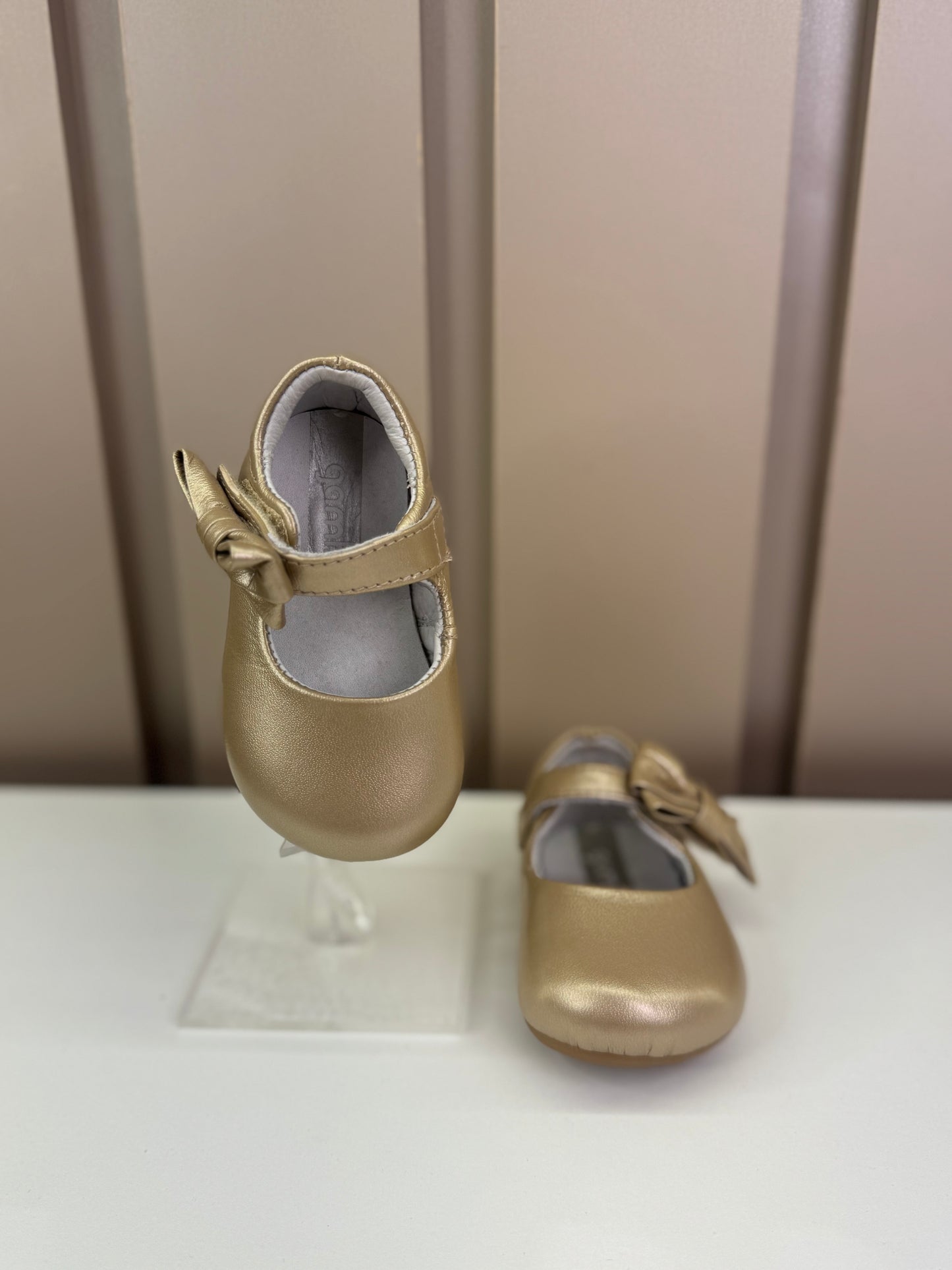 Sapatilha Bebê Stylish Glitter Champagne - Gambo