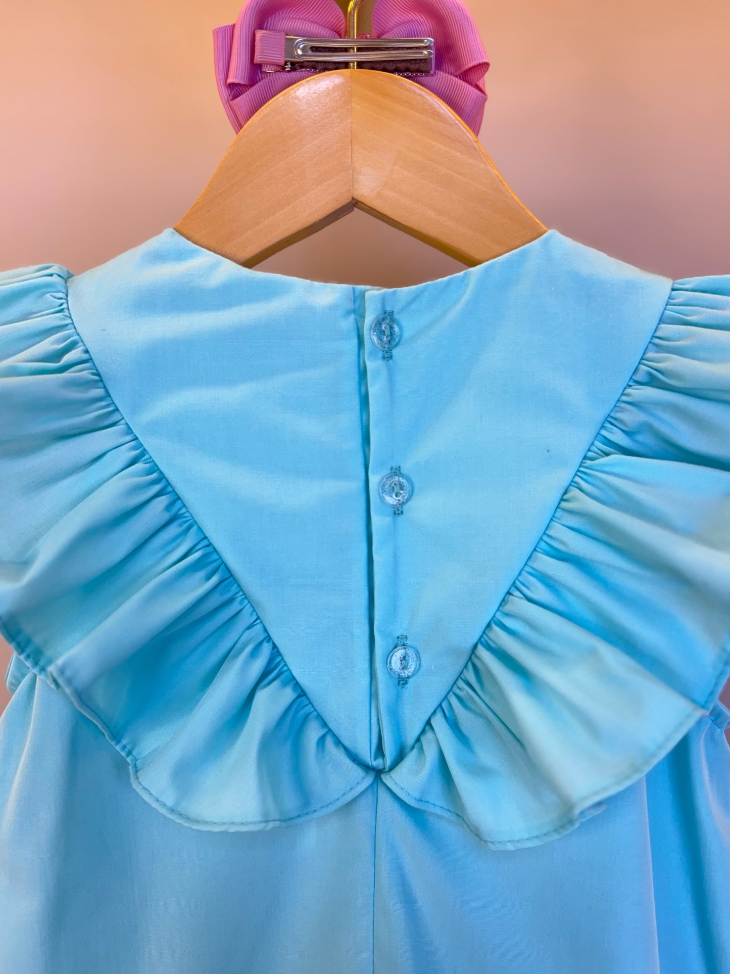 Vestido Infantil Tricoline Barrado Flores e Corações - Mon Sucre