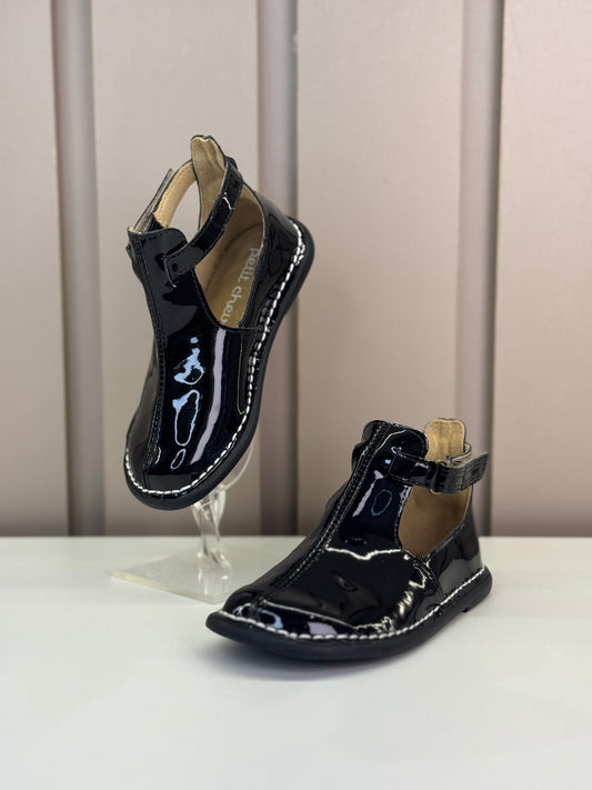 Bota Infantil Meia-Lua Verniz Noir - Petit Cheval