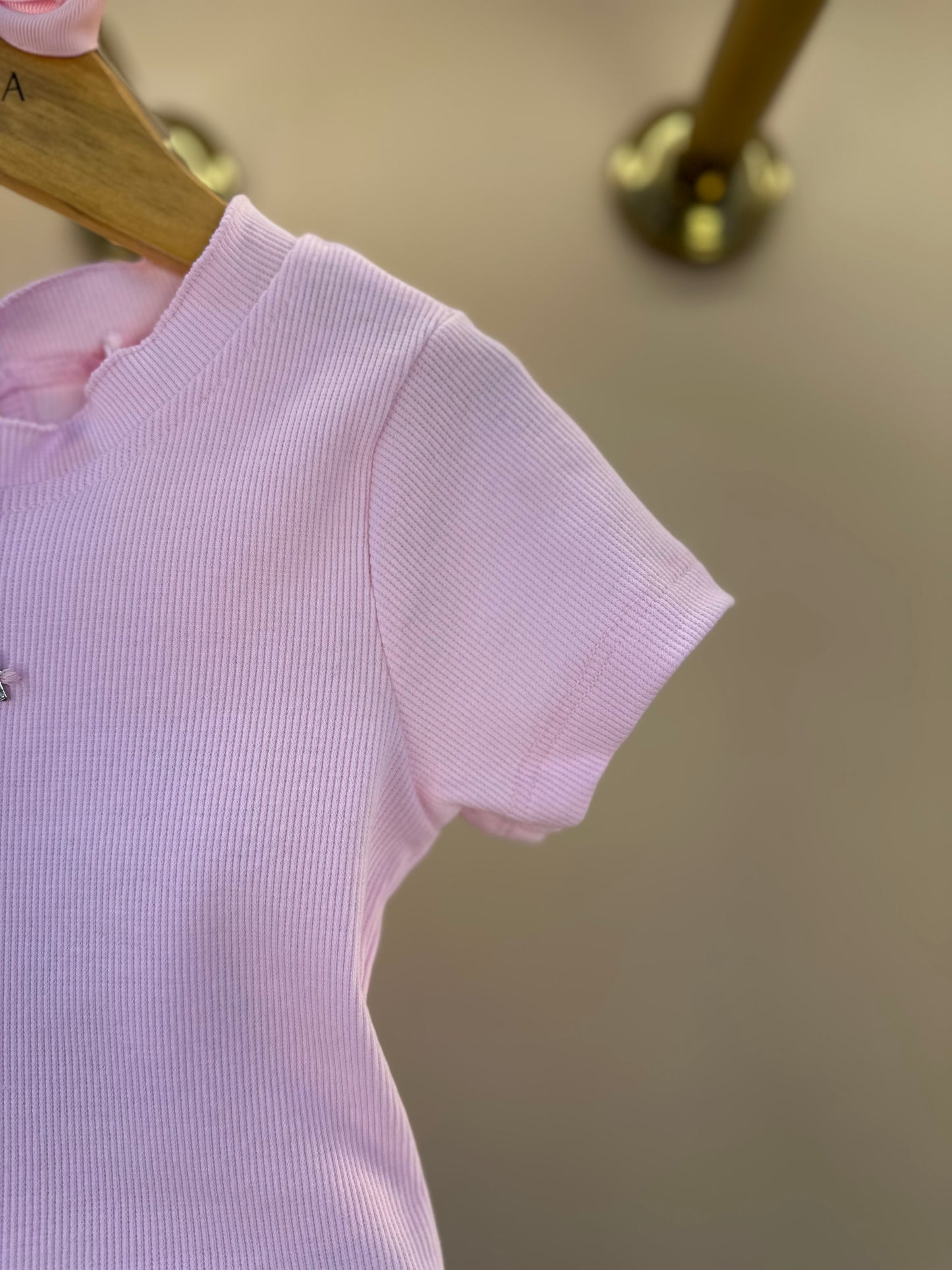 Conjunto Infantil Blusa Rosa e Shorts Jeans Ursinhos  Pompom  - Gabriela Aquarela
