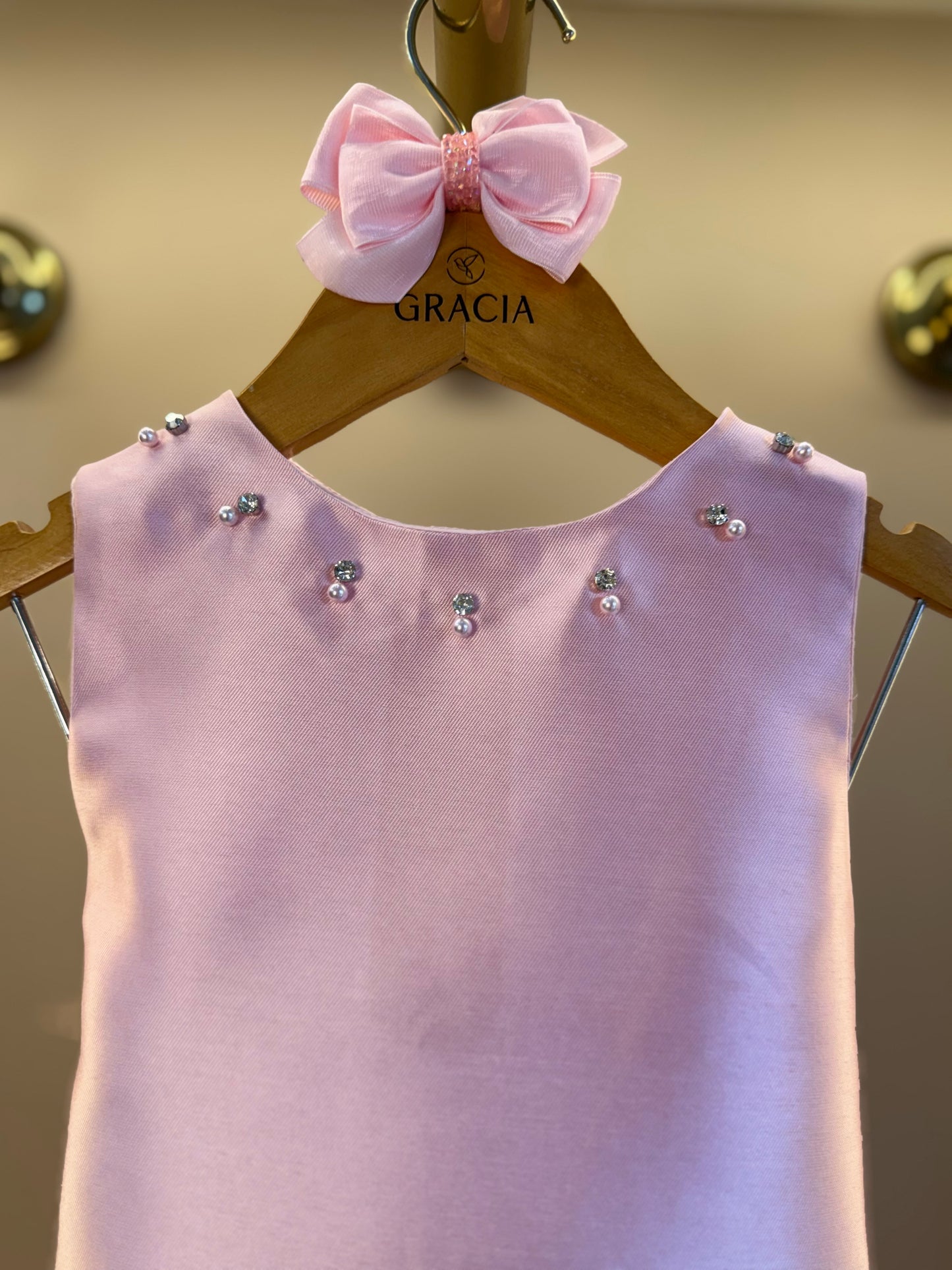 Conjunto Infantil Zibeline Strass Blusa e Saia Rosa - Petit Cherie