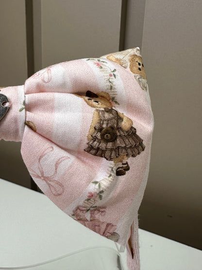 Arco Infantil Laço Puffer Estampado Ursinhos e Listas - Pituchinhus