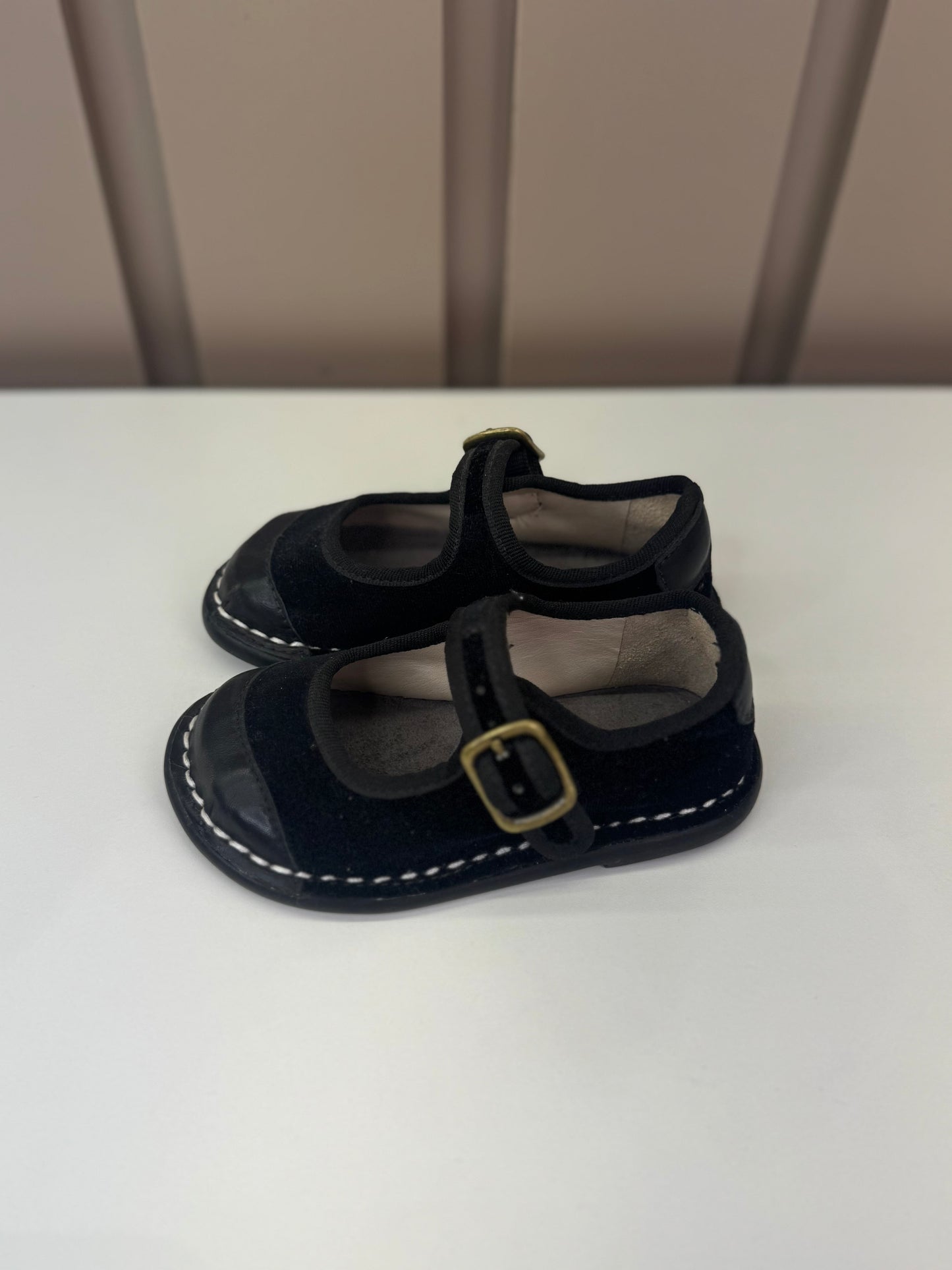 Sapato Espadrille Couro Veludo Petit Cheval