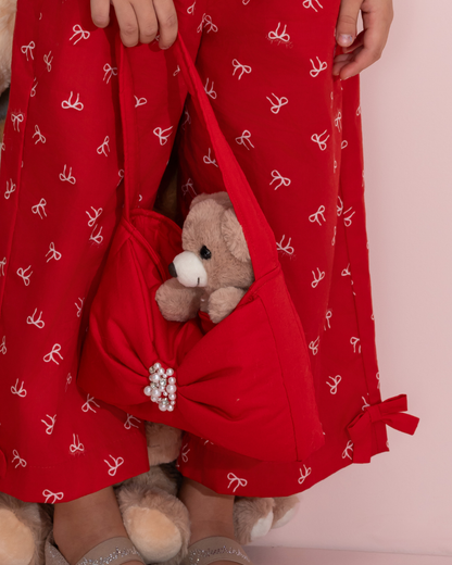 Conjunto Infantil Blusa Babados Lacinhos e Calça Pantacourt Lacinhos - Pituchinhus