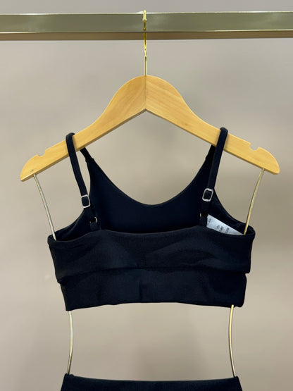 Conjunto Infantil Top Sara Trilobal Basico Preto e Legging Fuseau Soraia Trilobal Básica Preta - Siri Sport