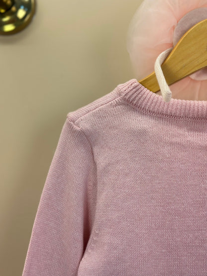 Blusa Infantil Tricot Barbie Strass Sugar Rose - Pituchinhus