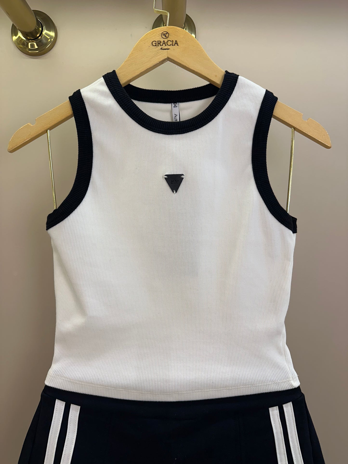 Conjunto Teen Regata e Short - Saia Preto - Authoria