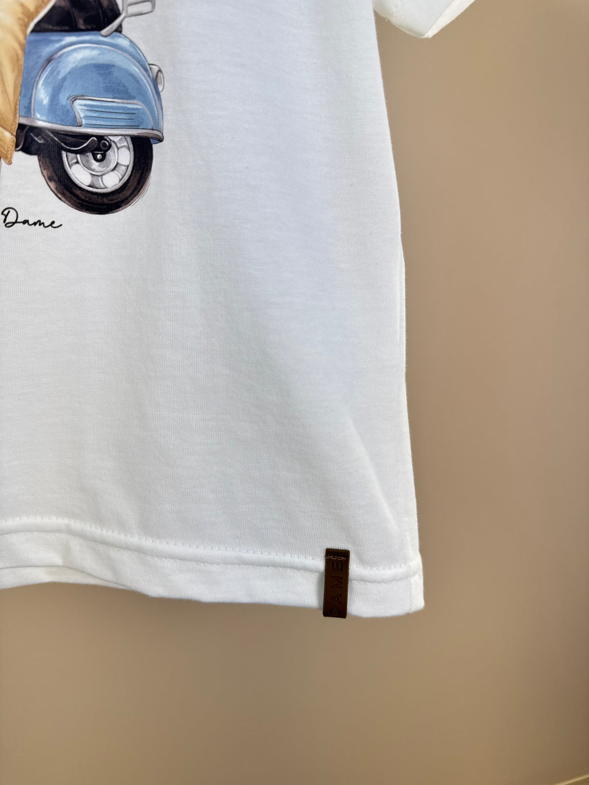 Camiseta Infantil Teddy Lambreta Off White - Dame