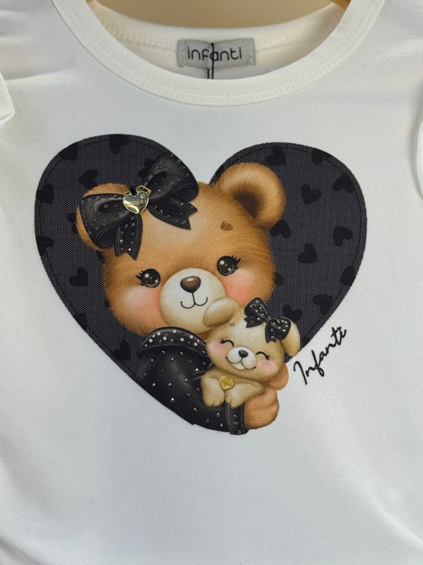 Conjunto Infantil Blusa Ml e Saia Preta - Infanti