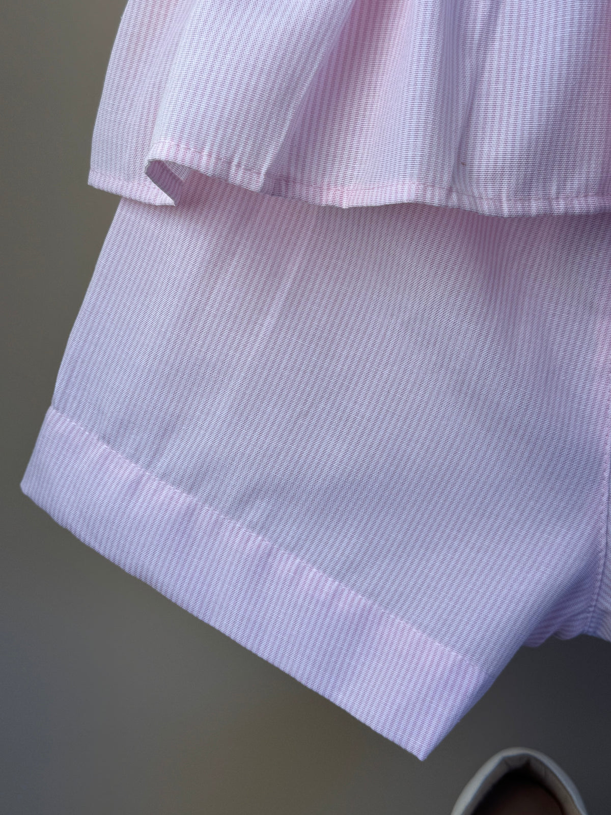 Conjunto Infantil Blusa Com Aplicação de Flor Em Crochê e Shorts - Luluzinha