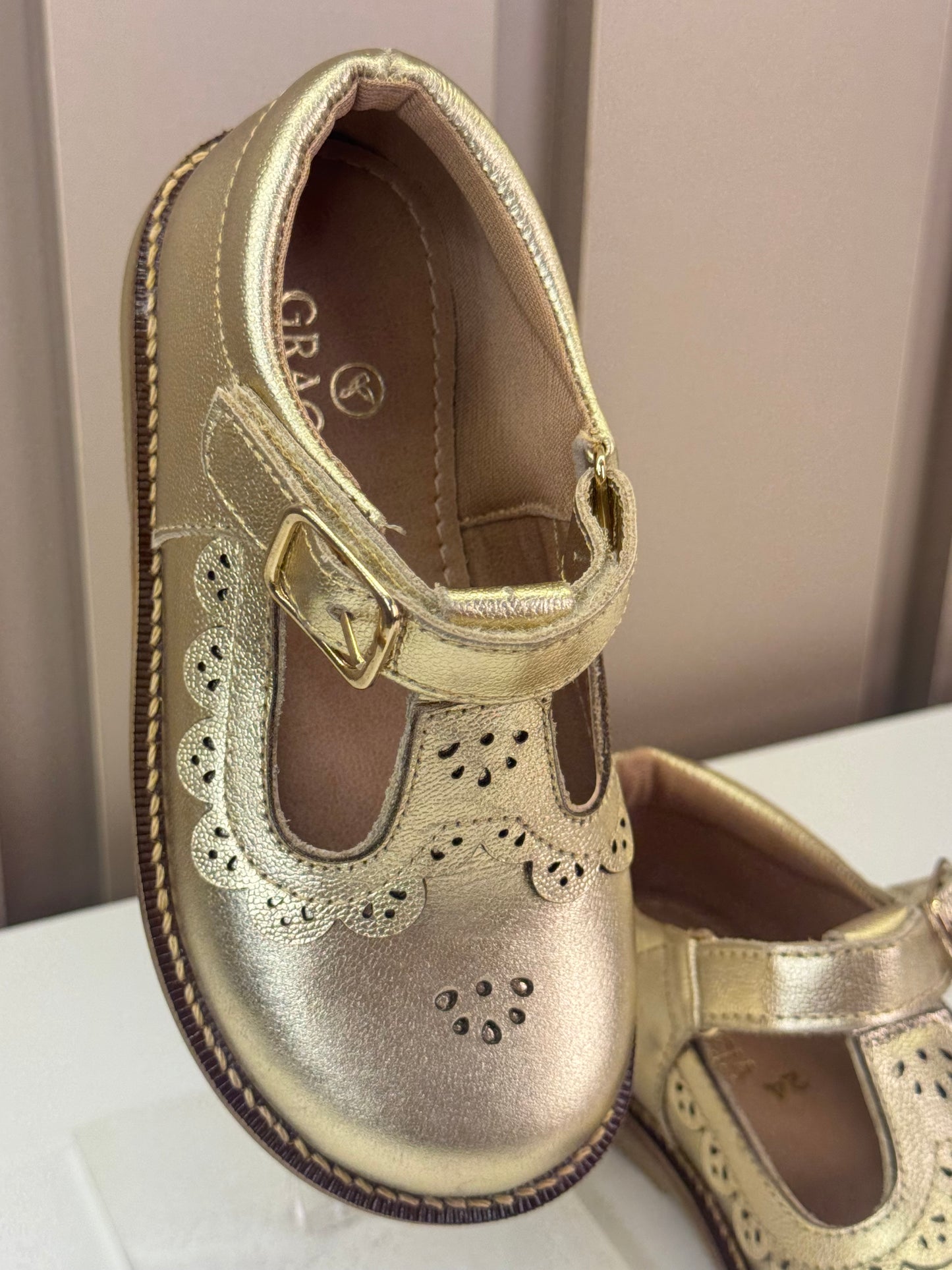 Sapato Infantil Serena Dourado - Gracia