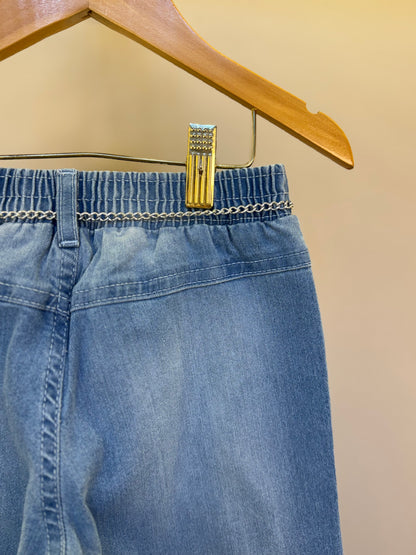 Calça Jeans Infantil  Wide Cargo Com Cinto - Gabriela Aquarela