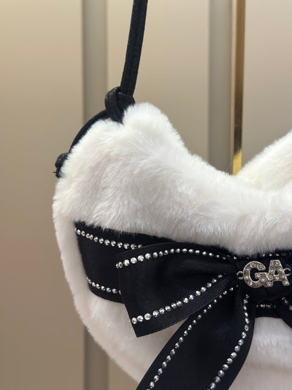 Bolsa Infantil Coração Teddy Off White - Gabriela Aquarela