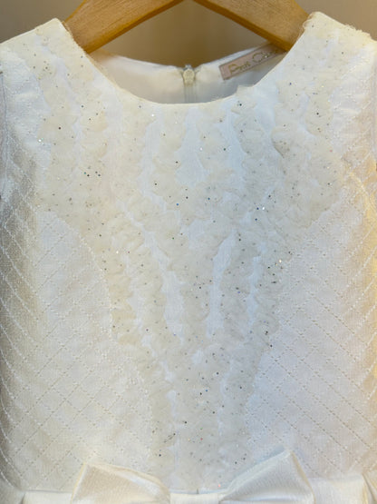 Vestido Infantil Zibeline Branco - Petit Cherie