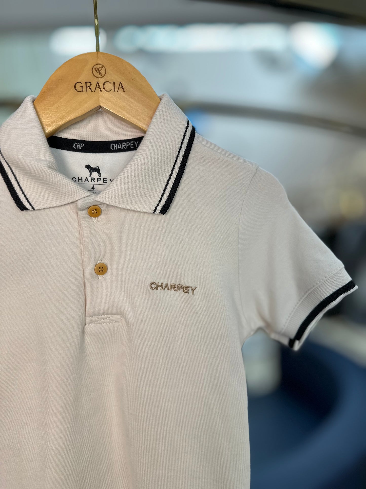 Camisa Polo Infantil Clássica Suedine Off - Charpey