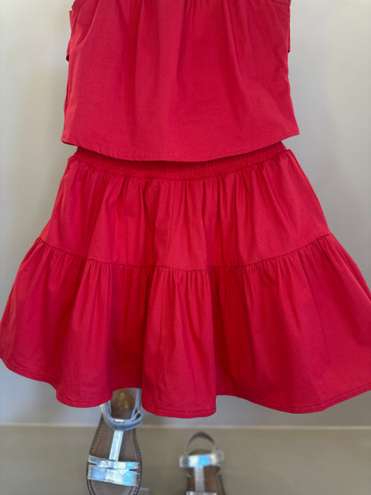 Conjunto Infantil Blusa Babados Mini Joia e Saia Flores - Momi