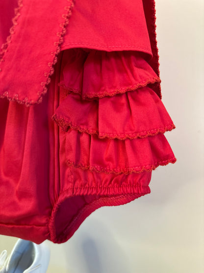 Conjunto Bebê Algodão Batinha Bordada Laços e Shortinho Vermelho - Petit Cherie