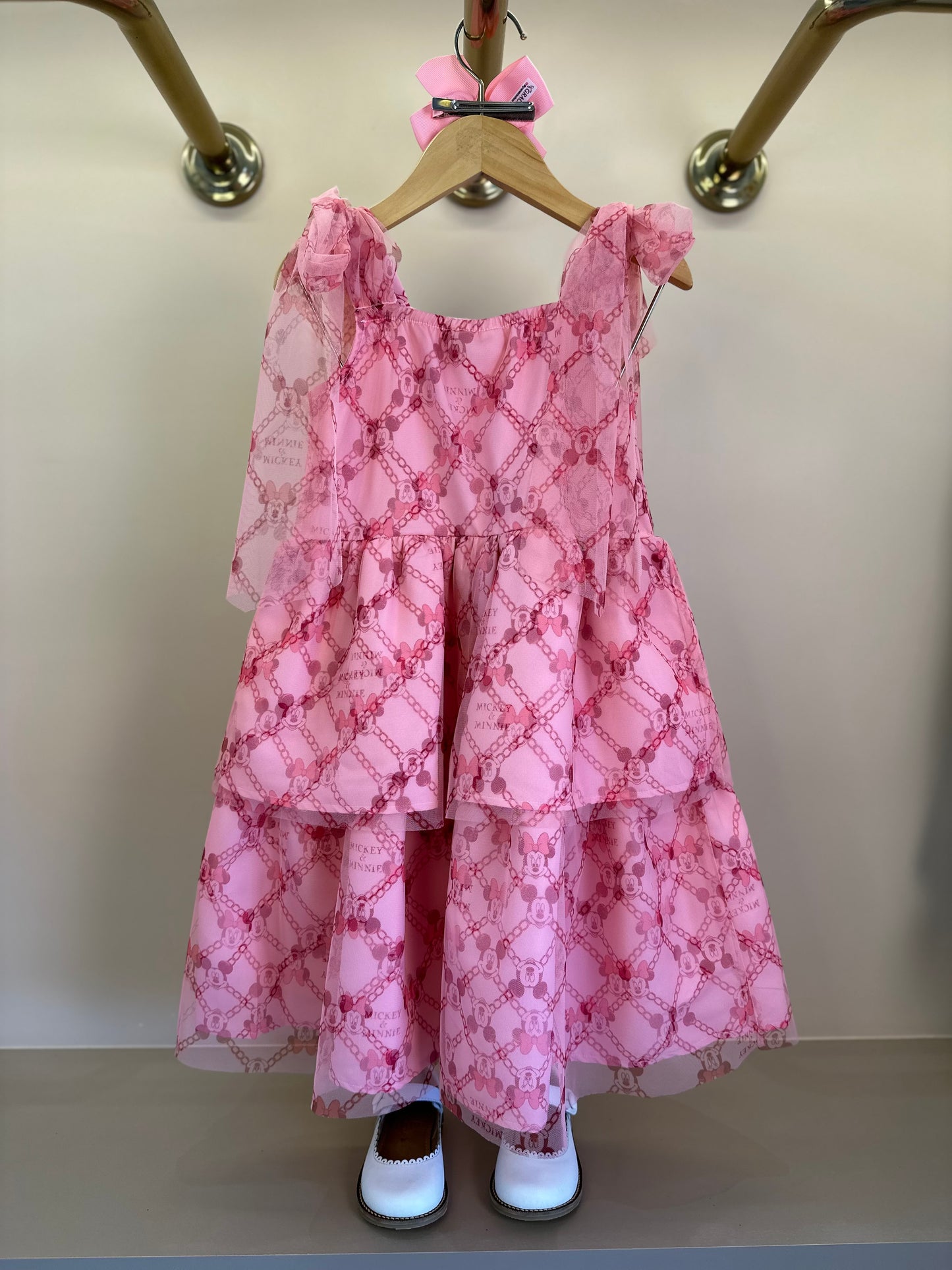 Vestido Infantil Festa Tule Minnie - Animê