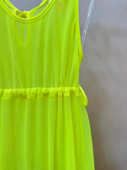 Vestido Infantil Larissa Tule Amarelo Fluor - Siri Kids