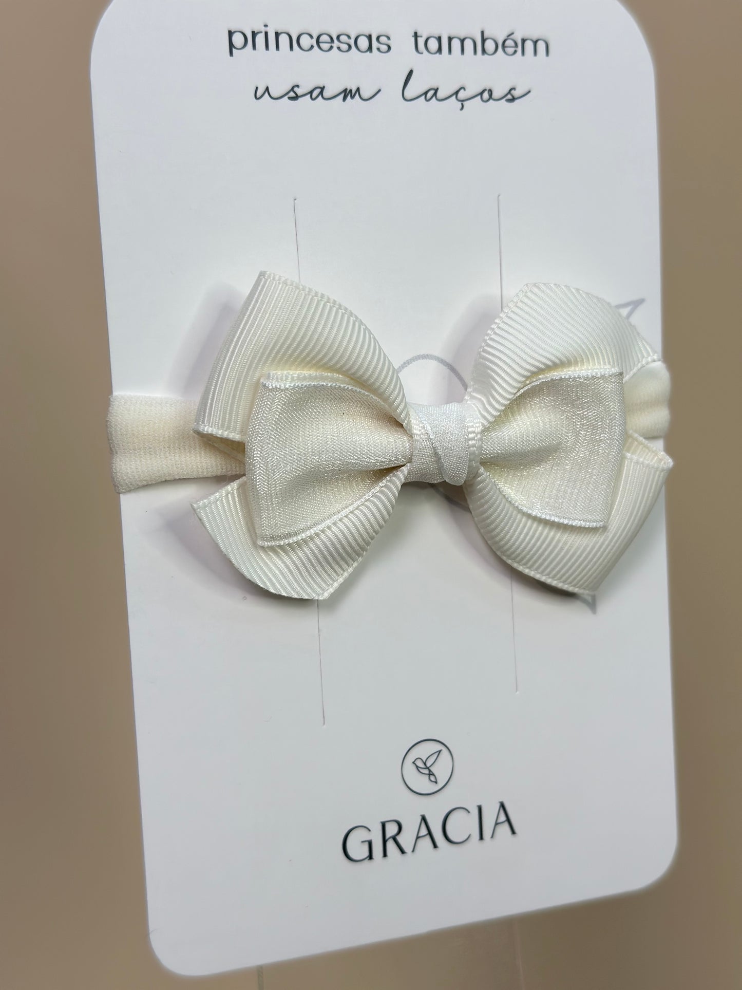 Faixinha Catavento Special Shine Organza Off White - Gracia